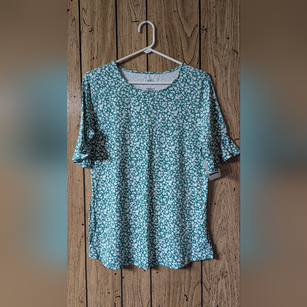 Croft & Barrow Flutter Sleeve Top